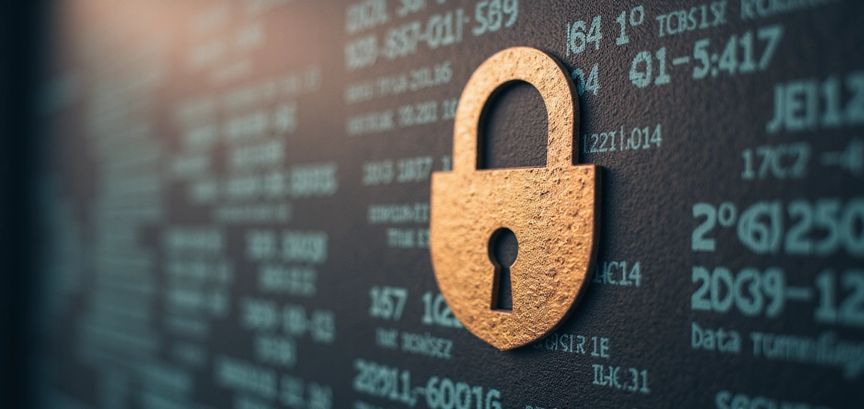 Imagine abstractă reprezentând securitatea datelor